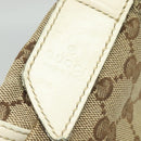 GUCCI GG Canvas Shoulder Bag Beige Silver 145857 Auth th6308-15
