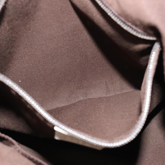 GUCCI GG Canvas Shoulder Bag Beige Silver 145857 Auth th6308