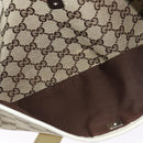 GUCCI GG Canvas Shoulder Bag Beige Silver 145857 Auth th6308-21