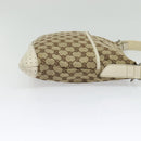 GUCCI GG Canvas Shoulder Bag Beige Silver 145857 Auth th6308-5