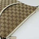 GUCCI GG Canvas Shoulder Bag Beige Silver 145857 Auth th6308-6