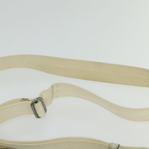GUCCI GG Canvas Shoulder Bag Beige Silver 145857 Auth th6308