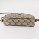 GUCCI GG Plus Supreme Shoulder Bag PVC Leather Beige Gold Auth th6320-10