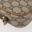 GUCCI GG Plus Supreme Shoulder Bag PVC Leather Beige Gold Auth th6320-11