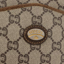 GUCCI GG Plus Supreme Shoulder Bag PVC Leather Beige Gold Auth th6320-18