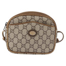 GUCCI GG Plus Supreme Shoulder Bag PVC Leather Beige Gold Auth th6320-2