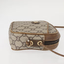 GUCCI GG Plus Supreme Shoulder Bag PVC Leather Beige Gold Auth th6320-4