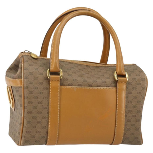 GUCCI Micro GG Supreme Hand Bag PVC Beige Gold 000 39 0158 Auth th6321