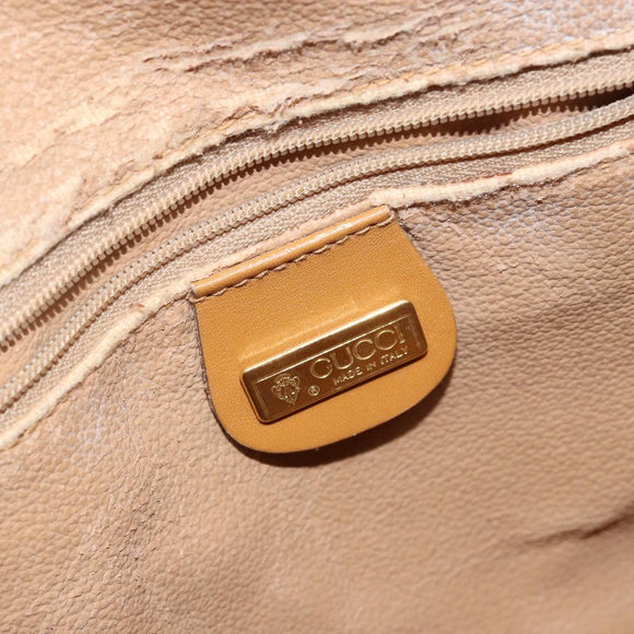 GUCCI Micro GG Supreme Hand Bag PVC Beige Gold 000 39 0158 Auth th6321