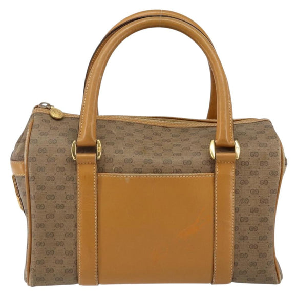 GUCCI Micro GG Supreme Hand Bag PVC Beige Gold 000 39 0158 Auth th6321