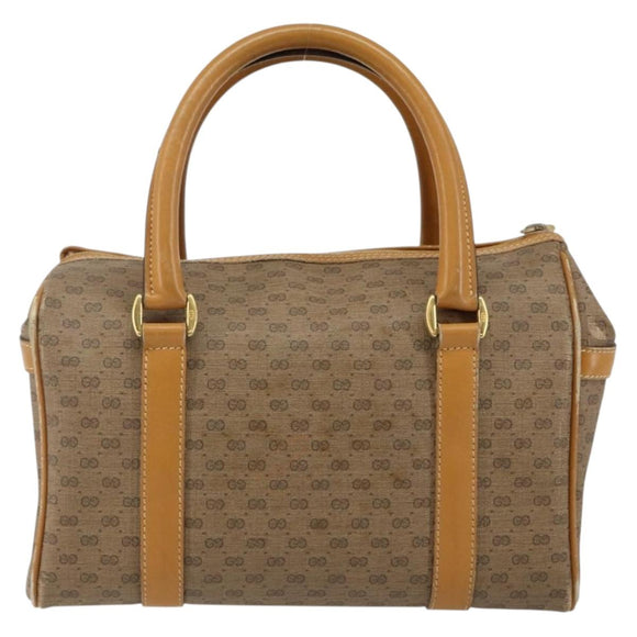 GUCCI Micro GG Supreme Hand Bag PVC Beige Gold 000 39 0158 Auth th6321