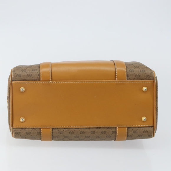 GUCCI Micro GG Supreme Hand Bag PVC Beige Gold 000 39 0158 Auth th6321