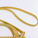 Gianni Versace Hand Bag Leather 2way Yellow Gold Auth th6323-14
