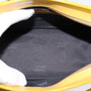 Gianni Versace Hand Bag Leather 2way Yellow Gold Auth th6323-12