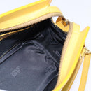 Gianni Versace Hand Bag Leather 2way Yellow Gold Auth th6323-20