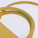 Gianni Versace Hand Bag Leather 2way Yellow Gold Auth th6323-8