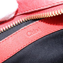 Chloe Etel Hand Bag Leather 2way Red Gold Auth th6324-17