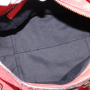 Chloe Etel Hand Bag Leather 2way Red Gold Auth th6324-18