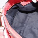 Chloe Etel Hand Bag Leather 2way Red Gold Auth th6324-20