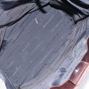 BURBERRY Nova Check Hand Bag Canvas Beige Silver Auth th6326-11