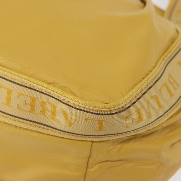 BURBERRY Blue Label Tote Bag Leather Yellow Auth th6327