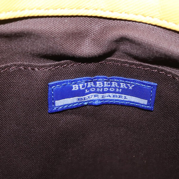 BURBERRY Blue Label Tote Bag Leather Yellow Auth th6327