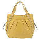 BURBERRY Blue Label Tote Bag Leather Yellow Auth th6327-2
