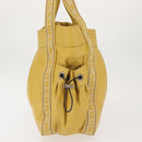 BURBERRY Blue Label Tote Bag Leather Yellow Auth th6327-3