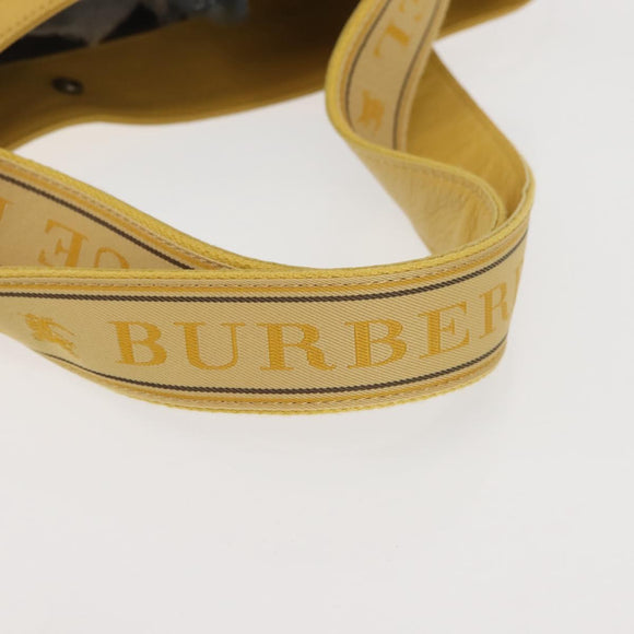 BURBERRY Blue Label Tote Bag Leather Yellow Auth th6327