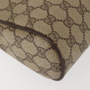 GUCCI GG Supreme Web Sherry Line Clutch Bag PVC Beige 156 01 012 Auth th6330-15