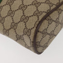 GUCCI GG Supreme Web Sherry Line Clutch Bag PVC Beige 156 01 012 Auth th6330-16