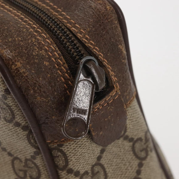 GUCCI GG Supreme Web Sherry Line Clutch Bag PVC Beige 156 01 012 Auth th6330