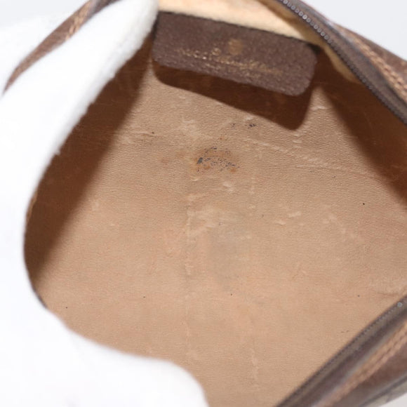 GUCCI GG Supreme Web Sherry Line Clutch Bag PVC Beige 156 01 012 Auth th6330