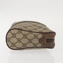 GUCCI GG Supreme Web Sherry Line Clutch Bag PVC Beige 156 01 012 Auth th6330-3