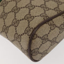 GUCCI GG Supreme Web Sherry Line Clutch Bag PVC Beige 156 01 012 Auth th6330-14