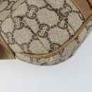 GUCCI GG Plus Supreme Shoulder Bag PVC Leather Beige Gold Auth th6331-15