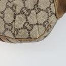 GUCCI GG Plus Supreme Shoulder Bag PVC Leather Beige Gold Auth th6331-16