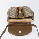GUCCI GG Plus Supreme Shoulder Bag PVC Leather Beige Gold Auth th6331-10