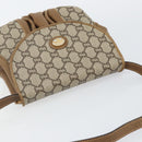 GUCCI GG Plus Supreme Shoulder Bag PVC Leather Beige Gold Auth th6331-6