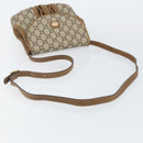 GUCCI GG Plus Supreme Shoulder Bag PVC Leather Beige Gold Auth th6331-7