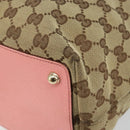 GUCCI GG Canvas Tote Bag Beige Gold 120836 Auth th6332-10