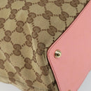 GUCCI GG Canvas Tote Bag Beige Gold 120836 Auth th6332-11