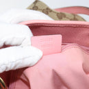 GUCCI GG Canvas Tote Bag Beige Gold 120836 Auth th6332-21