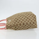 GUCCI GG Canvas Tote Bag Beige Gold 120836 Auth th6332-5