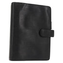 LOUIS VUITTON Epi Agenda MM Day Planner Cover Black R20042 LV Auth th6334-1