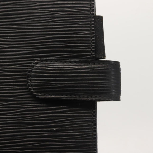 LOUIS VUITTON Epi Agenda MM Day Planner Cover Black R20042 LV Auth th6334