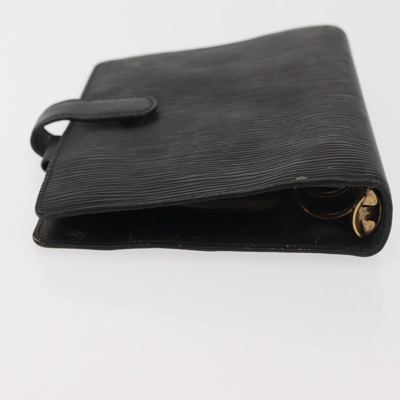LOUIS VUITTON Epi Agenda MM Day Planner Cover Black R20042 LV Auth th6334