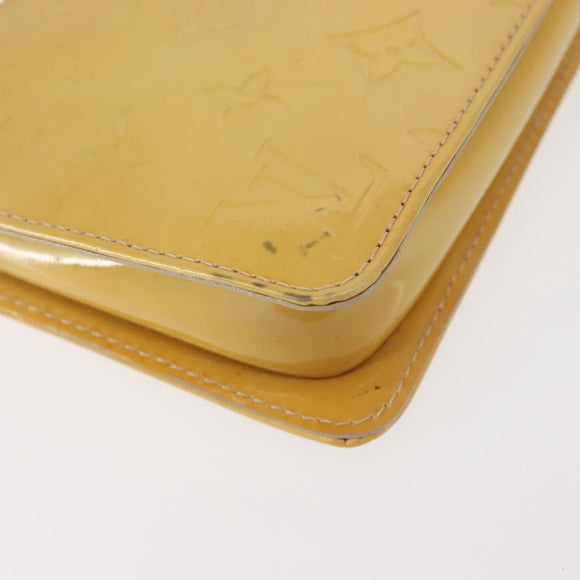 LOUIS VUITTON Monogram Vernis Lexington Pouch Beige M91010 LV Auth th6345