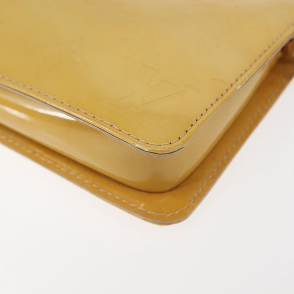 LOUIS VUITTON Monogram Vernis Lexington Pouch Beige M91010 LV Auth th6345