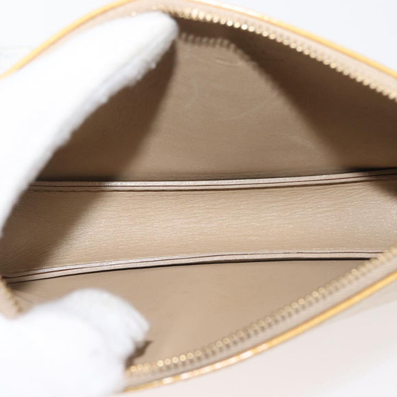 LOUIS VUITTON Monogram Vernis Lexington Pouch Beige M91010 LV Auth th6345
